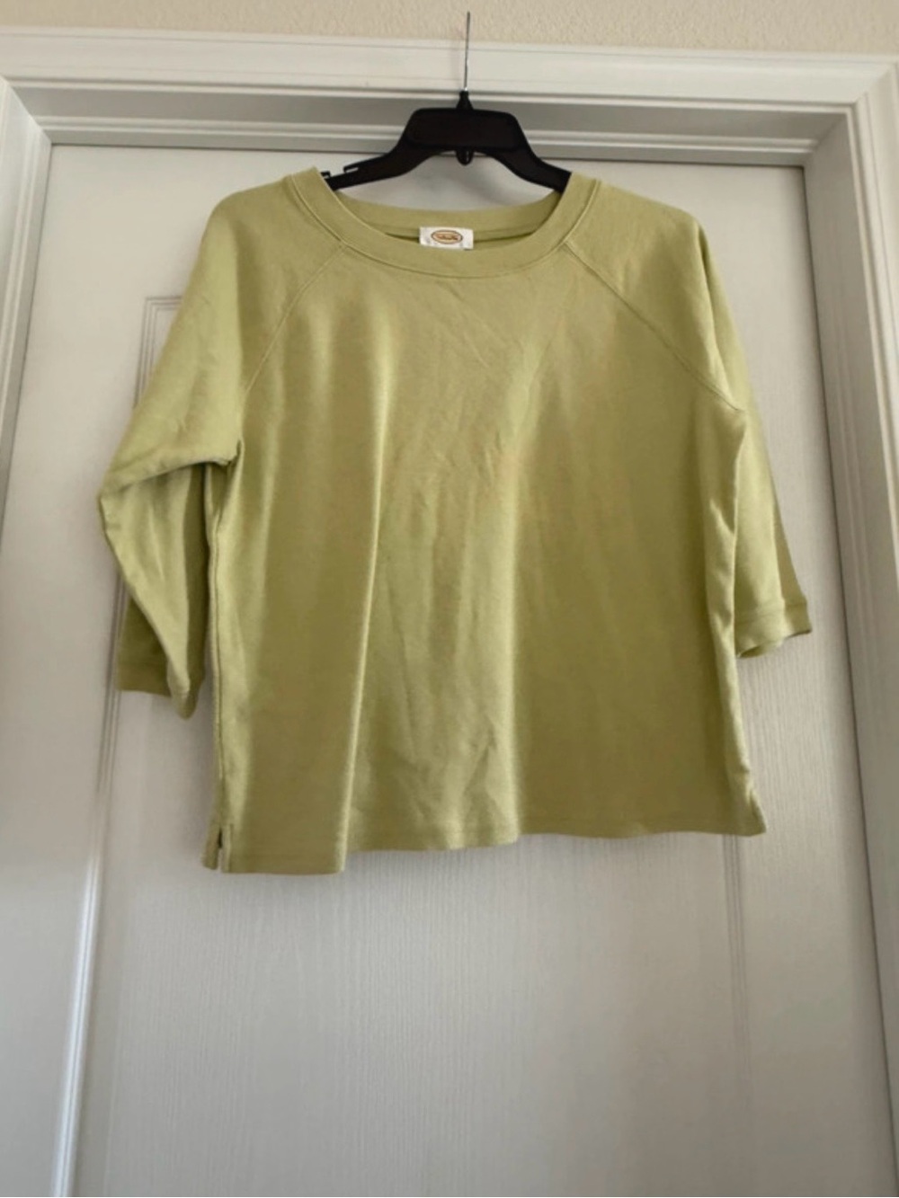 Talbots Light Green Crewneck 3/4 Sleeve Top